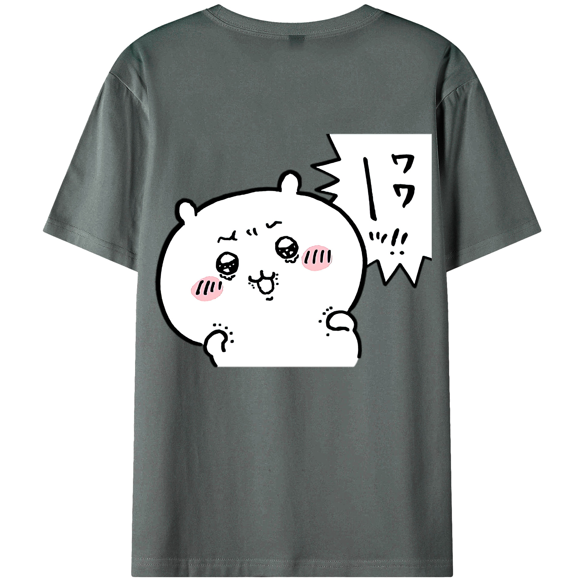 （画像用） ちいかわ ちいかわ Chii-kawa chiikawa 綿100％ メンズ半袖Tシャツ（バックプリント） 通気性